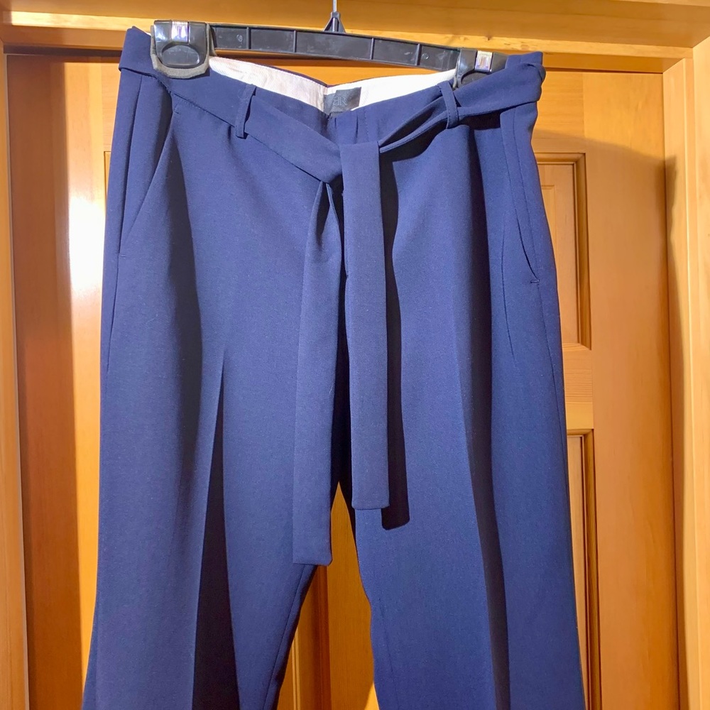 🔥NWOT🔥SO NICE! Banana Republic Navy Trousers w/Removable belt- Fully lined-Sz 4